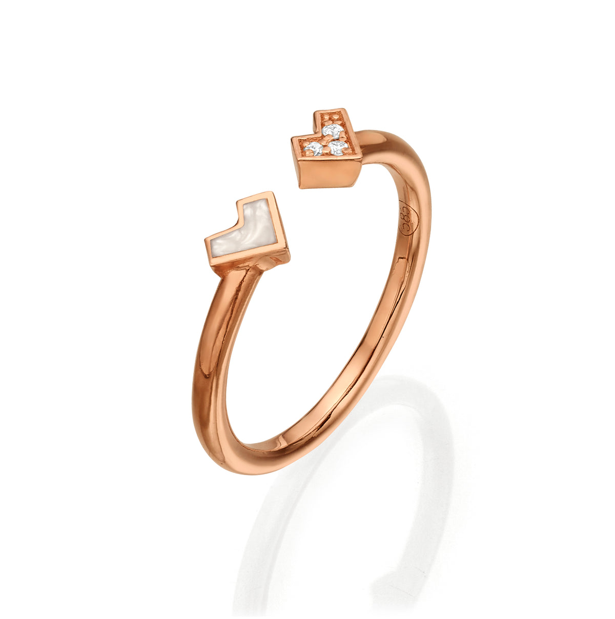 Letizia diamond & enamel ring - NEW