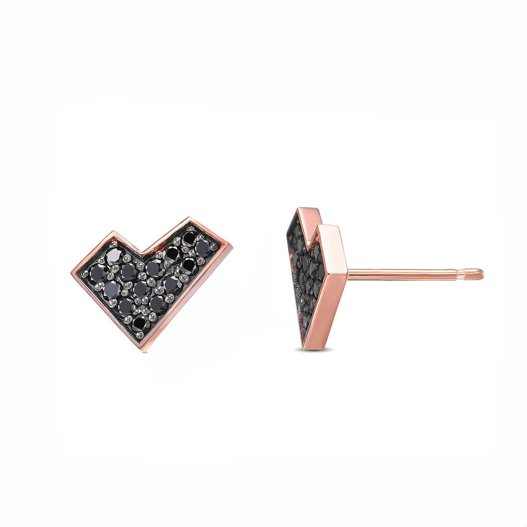 Viziata diamanti neri Earring