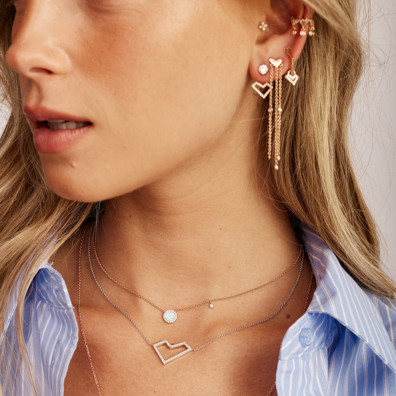 Bianca pave earring